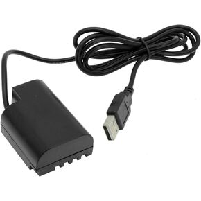 USB to Dummy Battery Replacement for PANASONIC DMC-GH3/4/5 (DMW-BLF19) Battery 40" Intelligent Adapt