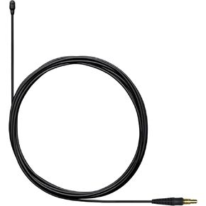 Shure Twinplex TL46 microphone lavalier emnidirectional مع موصل Lemo 1-pin ، حساسية عالية ، أسود