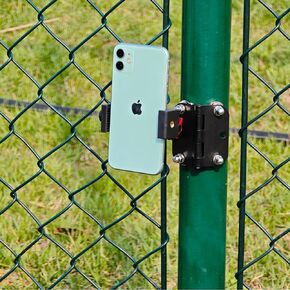 Magnetic Camera Fence Mount for GoPro / Insta360 / DJI OSMO Pocket 3 / iPhone,Two 1/4"-20 Slots Net Chain Link Fence Holder for Recording Baseball/Softball/Tennis Games