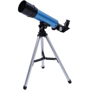 Space Astronomic Telescope for Beginners Adults 50mm Astronomical Refractor Telescopes Children Spotting Scope Xmas Gift with Eyepieces Tripod White (Blue)