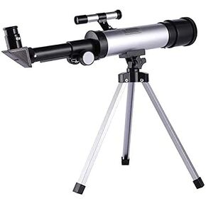 Professional Zoom Astronomical Telescope with Aluminum Tripod and Starfinder Ideal for Beginners Adults Kids Teens Aperture 50Mm 90X Refractive Deep