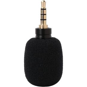 Mobile Mini Microphone, Portable 3.5mm Jack Plug Microphone, Audio Connector for Smart Phones, Tablets, and Cameras (3.5 Quadrupole Mono Insertion)