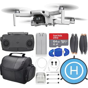 DJI Mini SE Quadcopter with Remote Controller + 64GB Memory, Carrying Bag, Landing Pad + Pilot Bundle (Renewed)