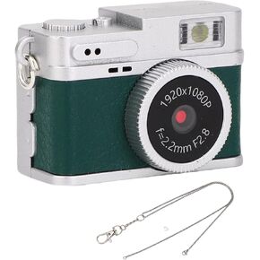 Bewinner Keychain Camera,1080P 20MP Video Camcorder with 0.96in Screen, Mini Wearable Camcorder for Cycling, Hiking, Travel, LED Fill Light, 2H Continuous Photos (White)