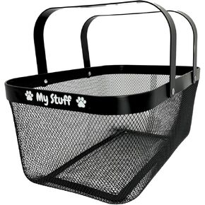 Dog Toy Basket Metal Mesh Metal, Chew Proof Black Dog Toy Bin, Durable Dog Toy Box, Sturdy Dog Toy Storage
