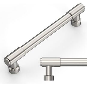 Amerdeco 10 Packte Satin Satin Nickel Cabinet يسحب 5 بوصات (128 مم) درج Hole Center يسحب خزانة خزانة خزانة المطبخ للحمام Zh0075