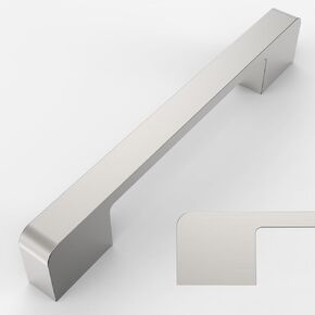 Amerdeco 10 Packte Satin Satin Nickel Cabinet يسحب 5 بوصات (128 مم) مراكز ثقب خزانة المطبخ مقابض خزانة خزانة أجهزة خزانة الدرج Zh0062