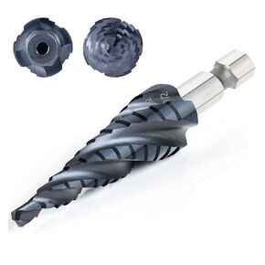 بتات تدريبات خطوة الكوبالت ذات الرصيف الرباعي ، 1/8 "-1/2" M35 خطوة الكوبالت خطوة الحفر المقاومة للارتداء المغلفة المغلفة ، 1/4 "سد hex للحفر في الفولاذ المقاوم للصدأ ، والنحاس ، والألومنيوم ، والخشب ، والبلاستيك