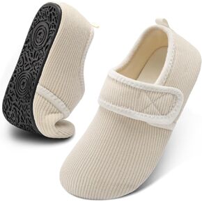 JOINFREE House Slippers for Women Men Cozy Slip On Bedroom Shoes Wide Diabetic Barefoot Slipper Socks for Indoor Home Travel Office Yoga