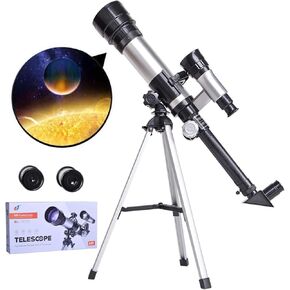 Telescope for Astronomy 50mm HD Refractor Telescope Beginners and Kids with Adjustable Tripod and Finder Scope Perfect for Children Educational and Gift