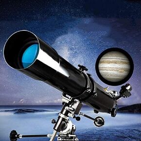 Telescope with 90° Erect Prism Telescope for Beginners Portable 80mm Caliber 900mm Focal Length Refractor Telescope with Tripod and Carry Bag (Color : Package 4) (Package 3)
