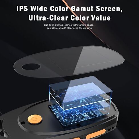 2.0 inch Digital Microscope Handheld 500X Magnifying Glass, Built in 8 LED Lights Portable Handheld Mini Microscope,Type C Compatible with, Windows, Mac OS (Black) (White) in Saudi Arabia