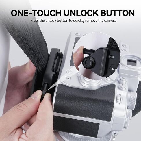 مقطع الكاميرا لحقائب الظهر ، B1 Camera Clip Kit Quick Release ، Capture Camper Clip Kit مع نظام إصدار سريع ، مقطع على ظهره مع لوحة لحزام الظهر والكاميرا ، الأسود in Kuwait