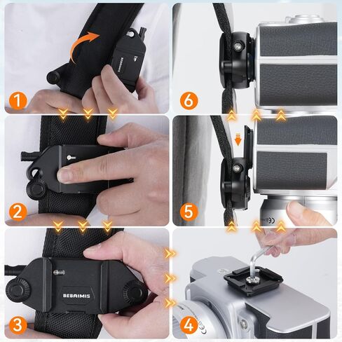 مقطع الكاميرا لحقائب الظهر ، B1 Camera Clip Kit Quick Release ، Capture Camper Clip Kit مع نظام إصدار سريع ، مقطع على ظهره مع لوحة لحزام الظهر والكاميرا ، الأسود in Kuwait