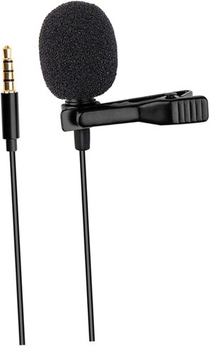 مقطع homoyooo microphone lavalier omnidirectional للهاتف للهاتف MIC خفيفة الوزن للمقابلات الصوتية البث والمحاضرات كابل الأسود in Kuwait