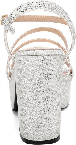 Allegra K Women's Glitter Platformly Strappy Strappy Heels Heels Sandals in Kuwait