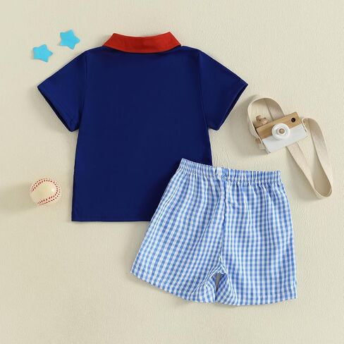 Karwuiio Toddler Boy Summer Clothes Short Sleeve Polo Shirt Shorts Set Infant Golf Outfit 3 6 12 18 Months 2T 3T Clothes in Saudi Arabia