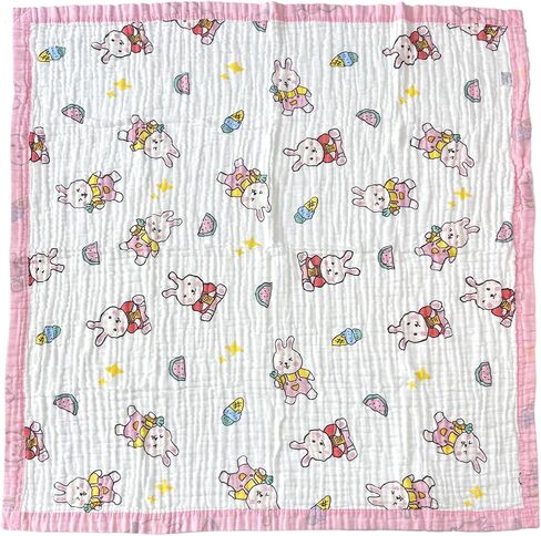 Generic Soft & Breathable 6-Layer Cotton Muslin Blanket Set for Your Little One – Perfect for Swaddling, Nursing, and Snuggling (Pink) in Saudi Arabia