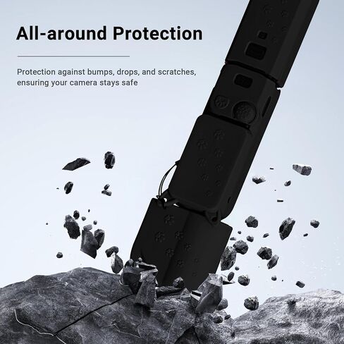 Protective Case Cover for DJI Osmo Pocket 3, Pocket3 Silicone Sleeve Protective Cover Compatible with DJI OSMO Pocket 3 Accessories, Fashion OSMO Pocket 3 case (Black) in Kuwait