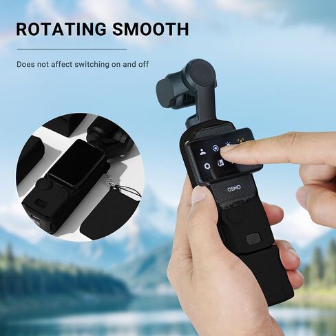 Protective Case Cover for DJI Osmo Pocket 3, Pocket3 Silicone Sleeve Protective Cover Compatible with DJI OSMO Pocket 3 Accessories, Fashion OSMO Pocket 3 case (Black) in Kuwait