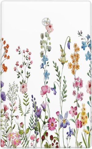 Rustic Wild Floral Vintage Watercolor Flower 1 Gang Light Switch Cover No Decive Blank Wall Plate Decorative for Bathroom Home Living Room Bedroom Art Panel Decorate in Saudi Arabia