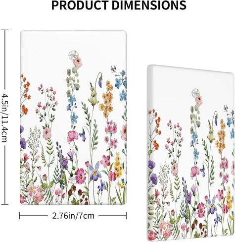 Rustic Wild Floral Vintage Watercolor Flower 1 Gang Light Switch Cover No Decive Blank Wall Plate Decorative for Bathroom Home Living Room Bedroom Art Panel Decorate in Saudi Arabia