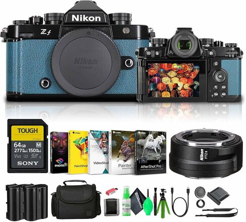 Nikon Zf Mirrorless Camera Brown 24.5MP Full-Frame Sensor with 4K UHD Video | Includes FTZ II Adapter, 64GB Card, Bag, Card Reader, Tripod and More in Saudi Arabia