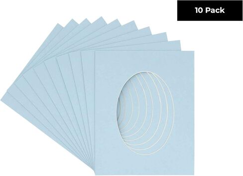 CountryArtHouse Chamois Yellow Acid Free 8x10 Oval Picture Frame Mat with White Core Bevel Cut for 6x8 Pictures - Fits 8x10 Frame - Pack of 1 Matboard in Saudi Arabia