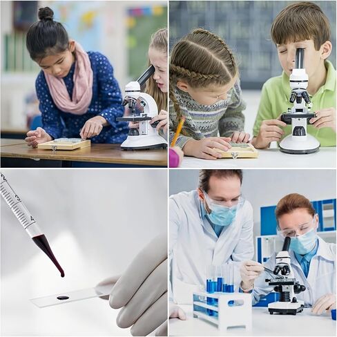 Microscope Accessories Slides and Coverslips Set - 50 Glass Slides & 100 Coverslips, Optically Clear Premium Quality, Lab Experiment Slide Kit Compatible with Most Microscopes in Kuwait