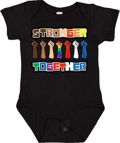 inktastic Stronger Together with Pride Large Baby Bodysuit in Kuwait