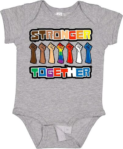 inktastic Stronger Together with Pride Large Baby Bodysuit in Kuwait