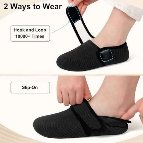 JOINFREE House Slippers for Women Men Cozy Slip On Bedroom Shoes Wide Diabetic Barefoot Slipper Socks for Indoor Home Travel Office Yoga in Kuwait