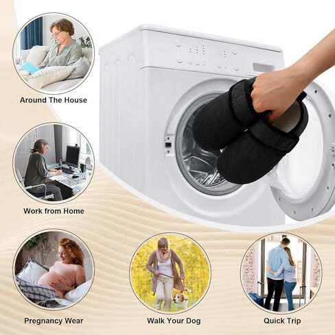 JOINFREE House Slippers for Women Men Cozy Slip On Bedroom Shoes Wide Diabetic Barefoot Slipper Socks for Indoor Home Travel Office Yoga in Kuwait