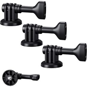 3-Pack Action Camera Tripod Adapter for DJI Osmo Action 5 pro 4 3 Ace Pro 2 Hero 13 12 11 10 Brave 4 7 EK7000,Clamp Adapter Mount on Standard 1/4"-20 Tripod Selfie Stick Monopod Ball Head for Vlogging