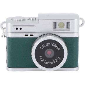 fosa Mini Keychain Camera, 1080P 2MP Small Retro Camera with 0.96in Color Screen, 32GB Memory Card Mini Digital Camera with 6 Filters and LED Flash (Brown)