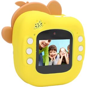 ZJchao Cute Cartoon Monkey Instant Print Camera 48MP FHD Thermal Camera with 2 Inch Screen for Toddlers Birthday Xmas Gifts