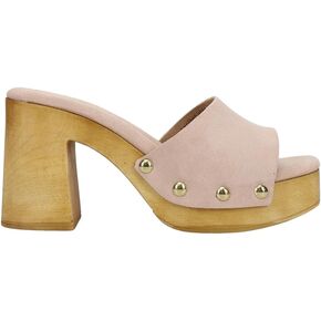 Shu Shop Womens Fabiola Studded Block Platform Casual Sandals Casual Mid Mid 2-3 " - Beige