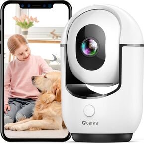 2K Pan/Tilt Indoor Camera for Home Security with AI Motion Detection, Security Cameras with Phone App, Color Night Vision, 2-Way Audio, Siren