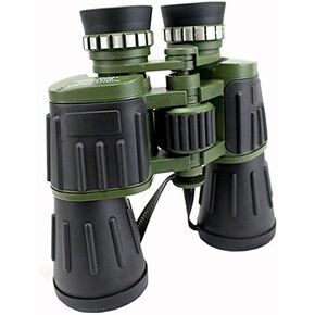 60x50 Day/Night Prism Black and Green Military Binoculars with Pouch