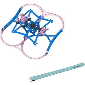 Trying Fly FPV Drone Frame, Freestyle Ccircle frame, 156mm Wheelbase Carbon Fiber, 3.5 inch 6mm Arms (Pink)