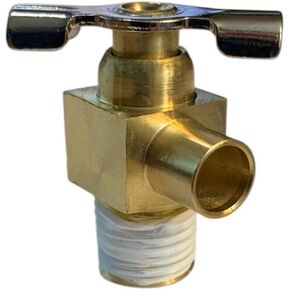 American Made 1/4 Inch NPT Size Universal Compressor Tank Drain Valve Petcock With Directional Orifice For Condensate Release