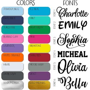 Personalized Name Wall Vinyl Sticker Decal - 6 Fonts & 18 Colors - Custom Wall Art for Nursery, Kitchen, Bedroom - Decor for Girls, Boys, Men, Women, Kids