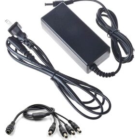 Accessory USA 4 Splitter/4 Way Power Cord + AC Adapter for Swann PRO-A855 PRO-735 SWPRO-735CAM-US SWPRO-735DUM-US T855 Bullet SRPRO-T855WB4-US Multi-Purpose Day/Night Security Camera Power Supply