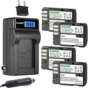 Kastar D-Li90 LCD AC Battery Charger Compatible with Pentax D-Li90 DLI90 DL190 Battery, Pentax D-BC90 K-BC90 Pentax 39830 39835 Charger, Pentax 645D 645Z K-01 K-1 K-3 K-5 K-7 Cameras