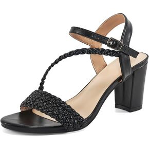 Hares Harels for Women Sandals: Womens Open Tee Loe Strap Block String Heeled Heeled Dress Shoes for Wedding Prom Party Work in Kuwait