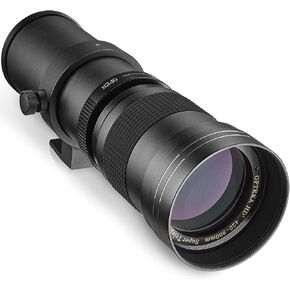 Opteka 420-800mm f/8.3 Telephoto Zoom Lens for Olympus Pen-F, E-PL9, E-PL8, OM-D, E-M1, E-M1X, E-P5, E-PL6, E-PL1, E-PL1s, E-PL2, E-M10, E-M5, E-PL3, E-PM1 and E-PL7 Micro Four Third M43