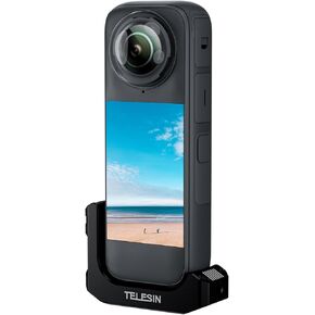 TELESIN Aluminum Alloy Mount L-Bracket for X4, 90° Vertical/Horizontal Bracket Adapter Expandable Cold Shoe Mount with 1/4" Screw Hole, Compatible with AC/ACE Quick-Release
