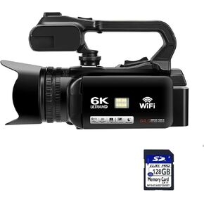 Ultra HD 64MP 4k Video Camcorder WiFi 4.0 Touch Screen 18X Digital Camwra for Vlogging(with Full Set)