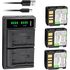 Kastar BN-VF707 LTD2 USB Battery Charger Replacement for JVC GZ-MG37E GZ-MG37EK GZ-MG37EX GZ-MG37EY GZ-MG37EZ GZ-MG37U GZ-MG37US GZ-MG39 GZ-MG39AA GZ-MG39E GZ-MG39EK GZ-MG39EX GZ-MG39U