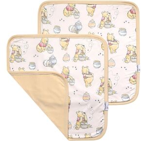 Copper Pearl 3-Layer Knit Security Blanket Set Sized 16" x 16" 2-Pack Hundred Acre Wood